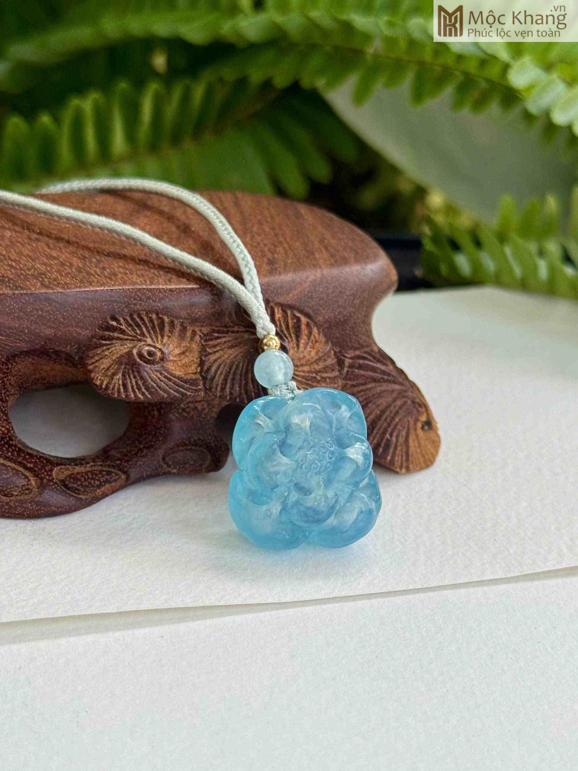 Mặt Dây Hoa Sen Đá Aqua Đường Kính 2 (mm) (4)_4 Mặt Dây Hoa Sen Đá Aqua Đường Kính 2 (mm)