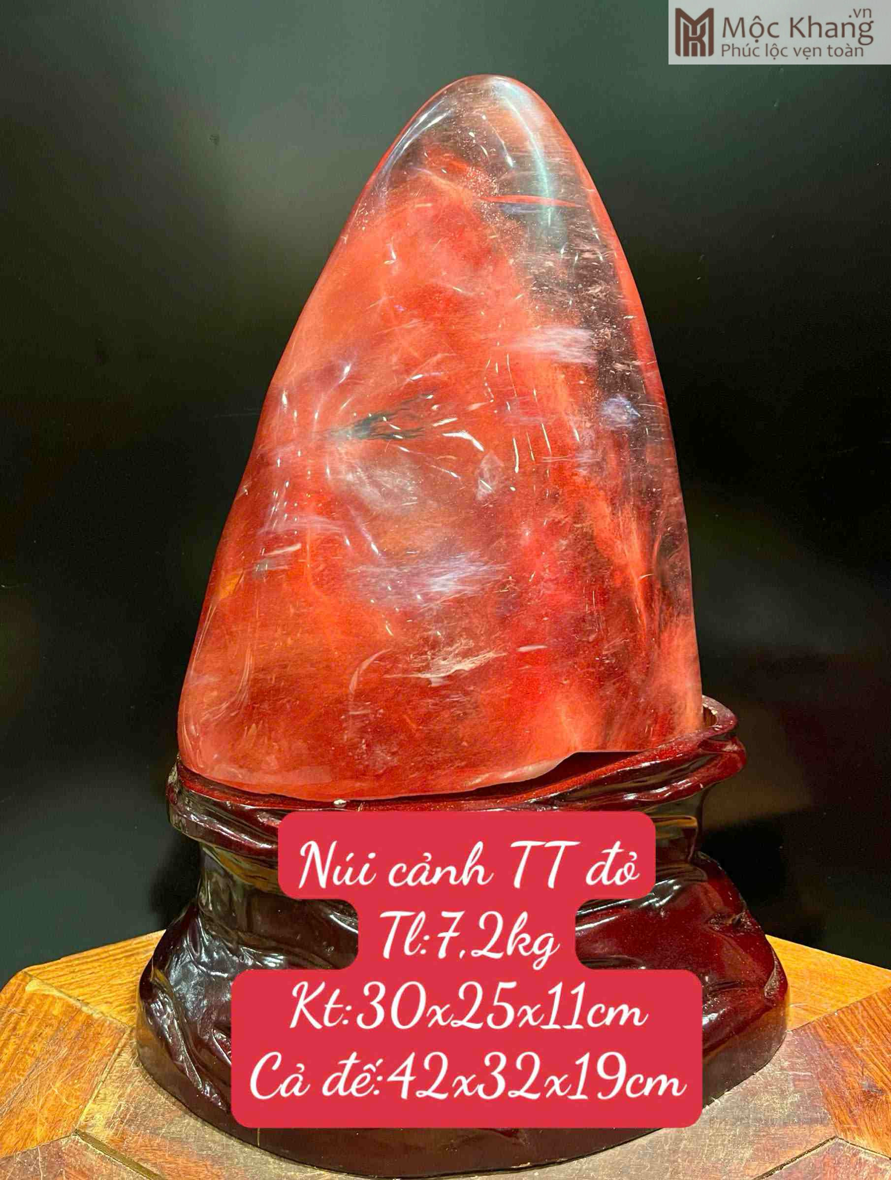 Núi Cảnh Thủy Tinh Đỏ Cao 35 (cm) (2)_2