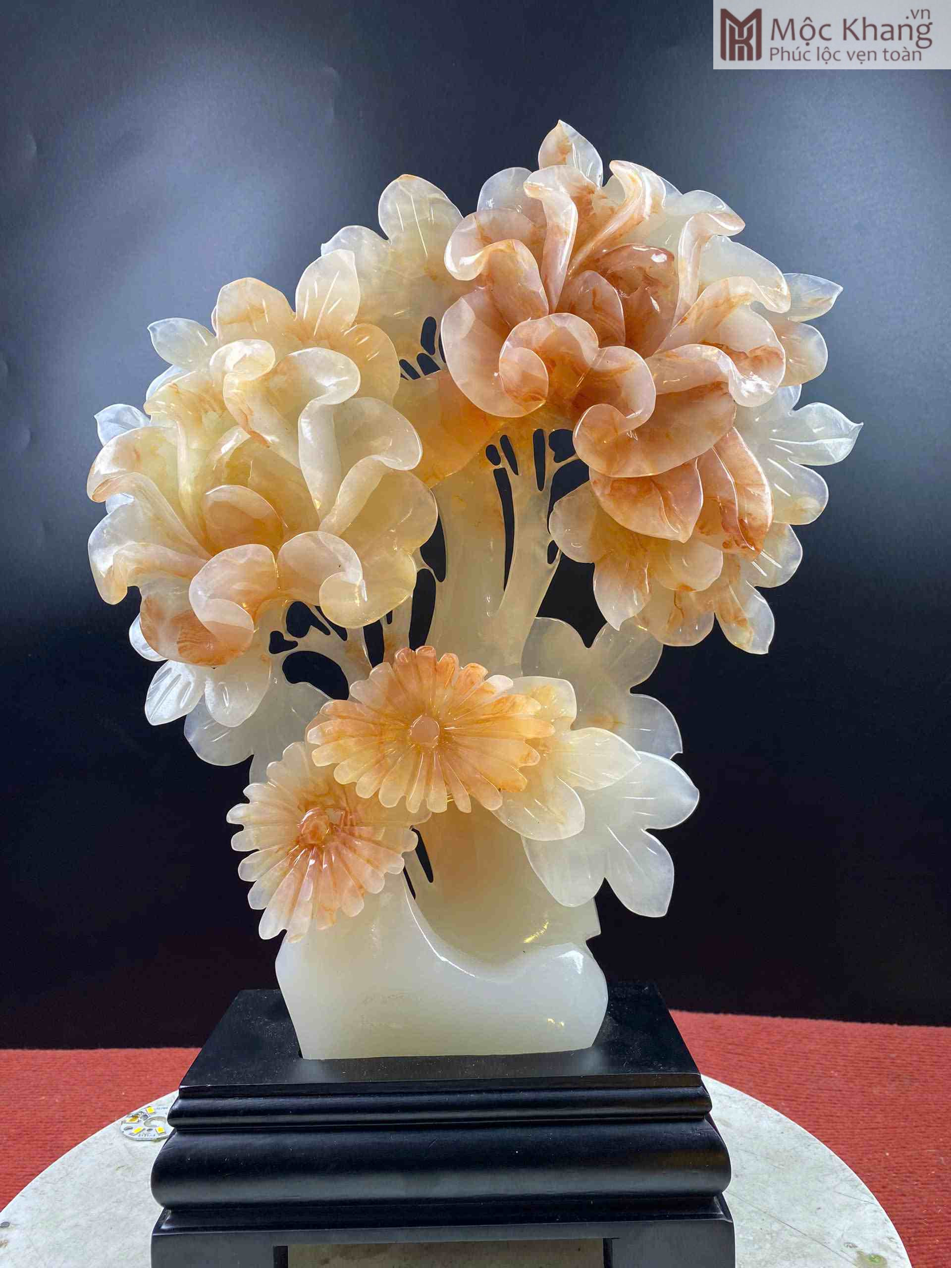 Tác Phẩm Hoa Mẫu Đơn Ngọc Onyx Huyết Cao 43 (cm) (1)_1 Tác Phẩm Hoa Mẫu Đơn Ngọc Onyx Huyết Cao 43 (cm)