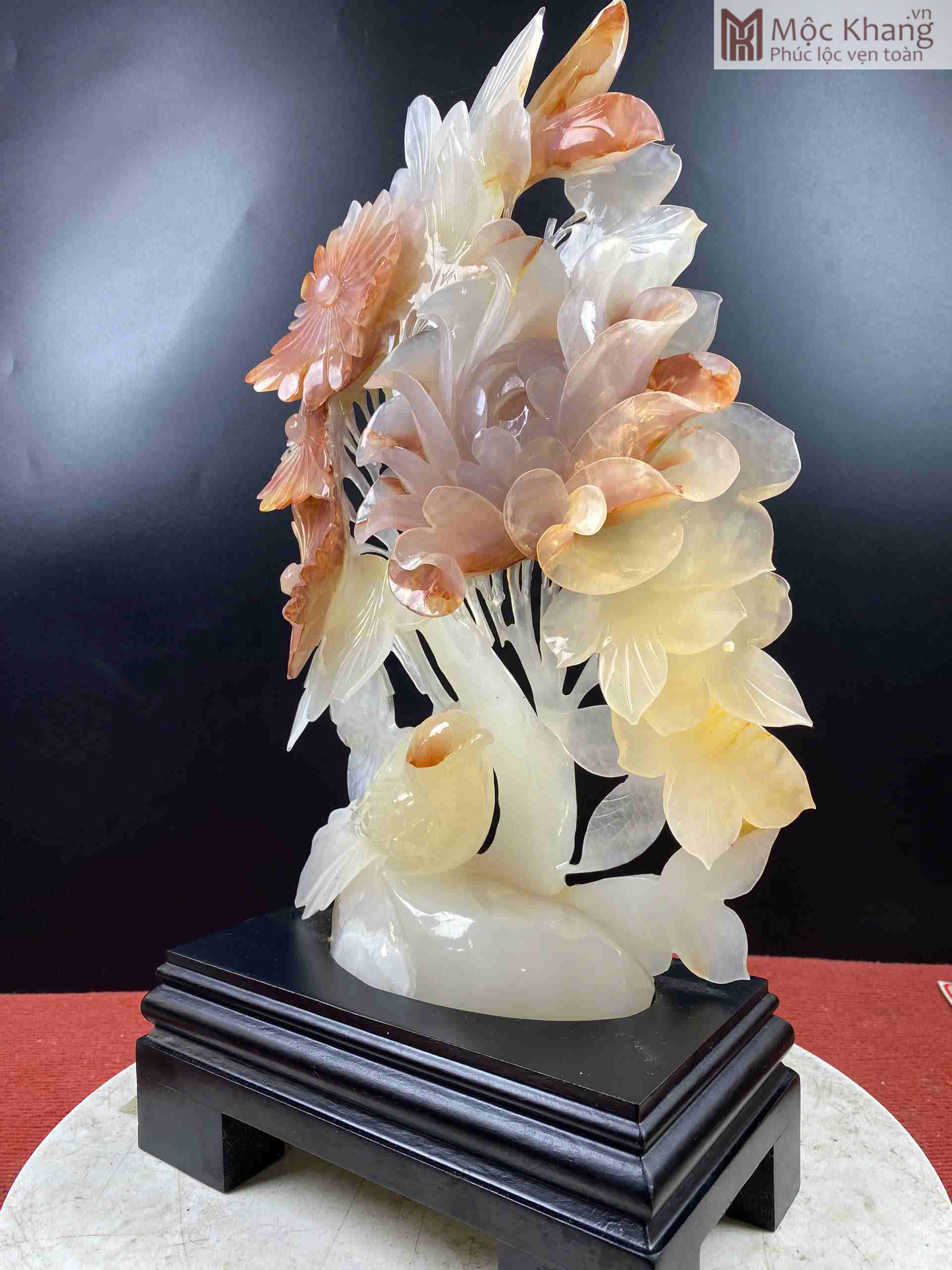 Tác Phẩm Hoa Mẫu Đơn Ngọc Onyx Huyết Cao 45 (cm) (2)_2 Tác Phẩm Hoa Mẫu Đơn Ngọc Onyx Huyết Cao 45 (cm)