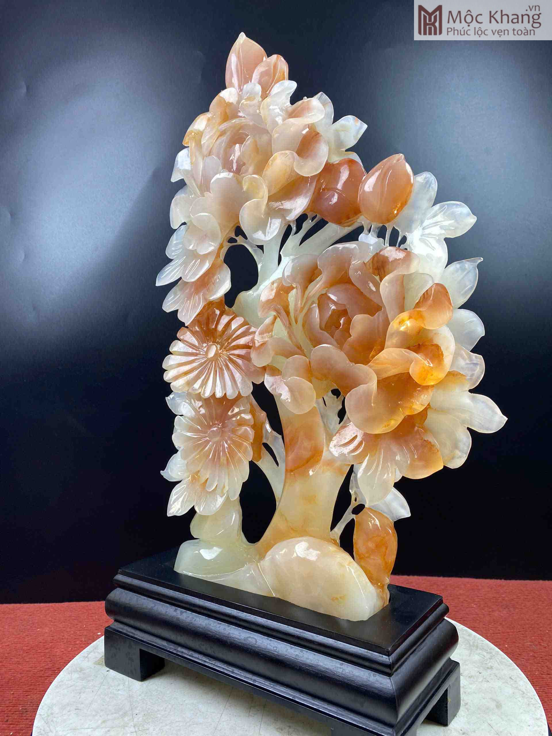 Tác Phẩm Hoa Mẫu Đơn Ngọc Onyx Huyết Cao 48 (cm) (1)_1 Tác Phẩm Hoa Mẫu Đơn Ngọc Onyx Huyết Cao 48 (cm)
