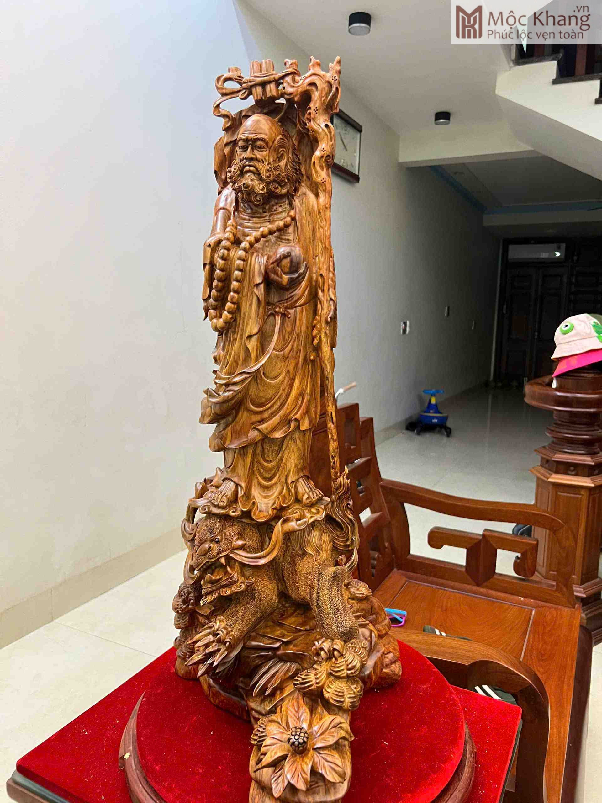 Tượng Ma Sư Tổ Gỗ Sưa Cao 76 (cm) (1)_1 Tuong Ma Su To Go Sua Cao 76 cm 1 1