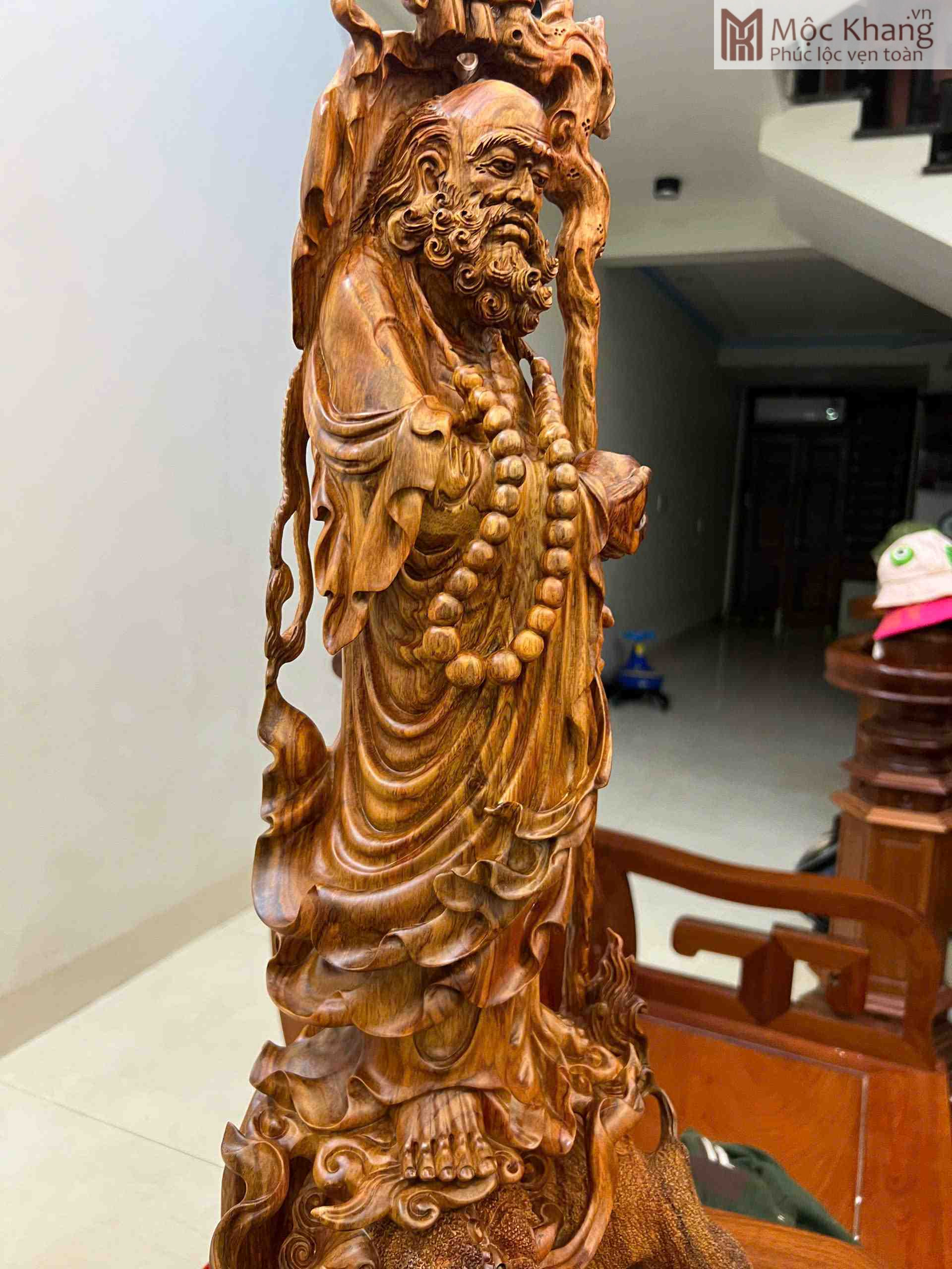 Tượng Ma Sư Tổ Gỗ Sưa Cao 76 (cm) (6)_6 Tuong Ma Su To Go Sua Cao 76 cm 6 6