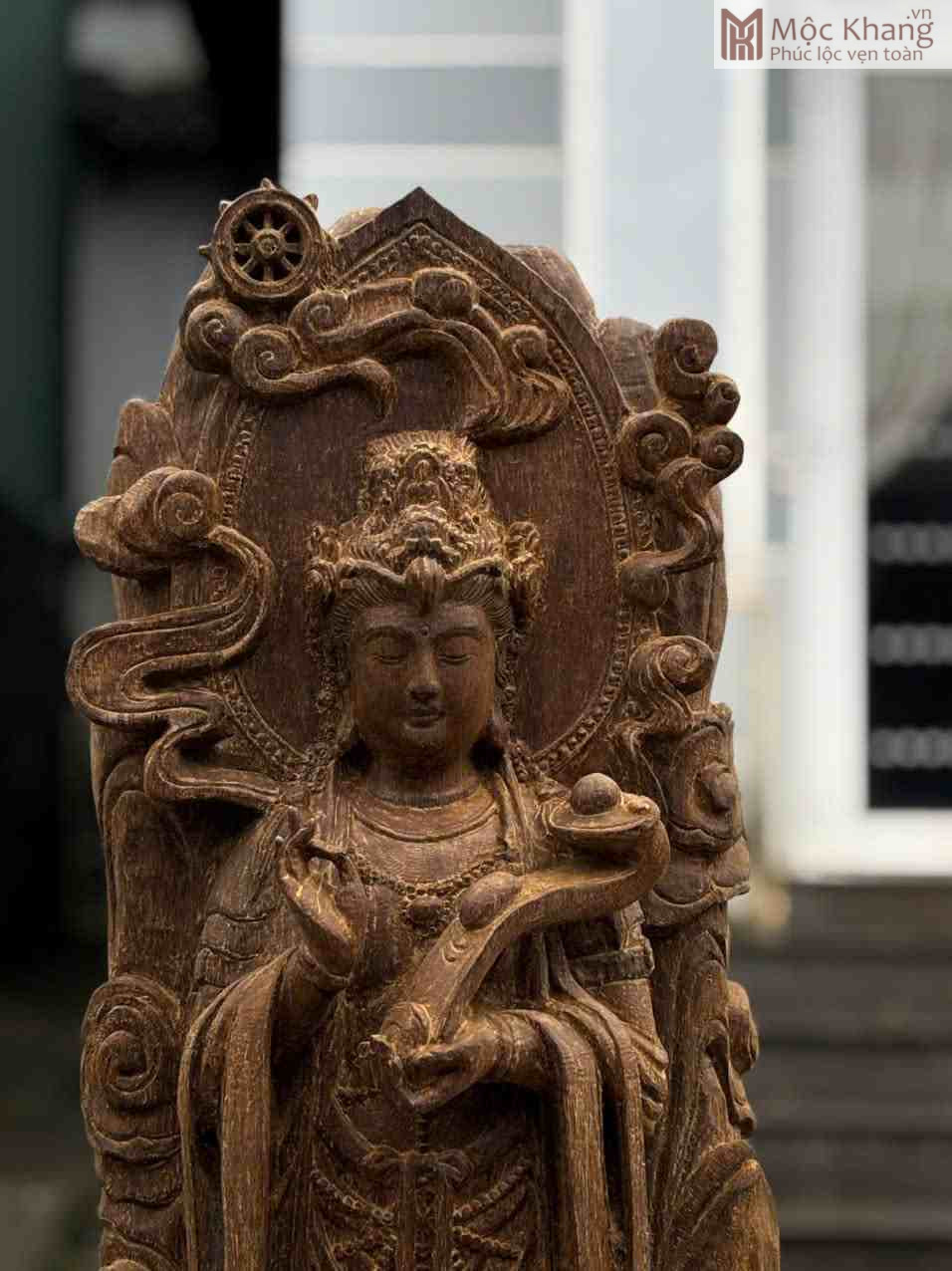 Tượng Quan Âm Trầm Hương Cao 78 (cm) (2)_2 Tượng Quan Âm Trầm Hương Cao 78 (cm)