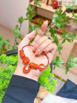 Vòng Cáp Ngọc Huyết Phối Charm
