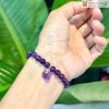 Vòng Tay Đá Thạch Anh Tím Hạt 6 (mm) Phối Hồ Điệp