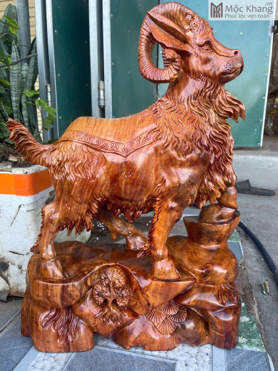 tuong-nhat-duong-khai-thai-go-huong-cao-59-cm Tượng Nhất Dương Khai Thái Gỗ Hương