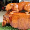 Tượng Báo Gỗ Hương Gia Lai