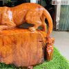 Tượng Báo Gỗ Hương Gia Lai