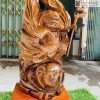 Tượng Đạt Ma Múa Võ Gỗ Bách Xanh