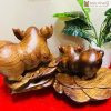 Tượng Heo Mẫu Tử Gỗ Cẩm Việt