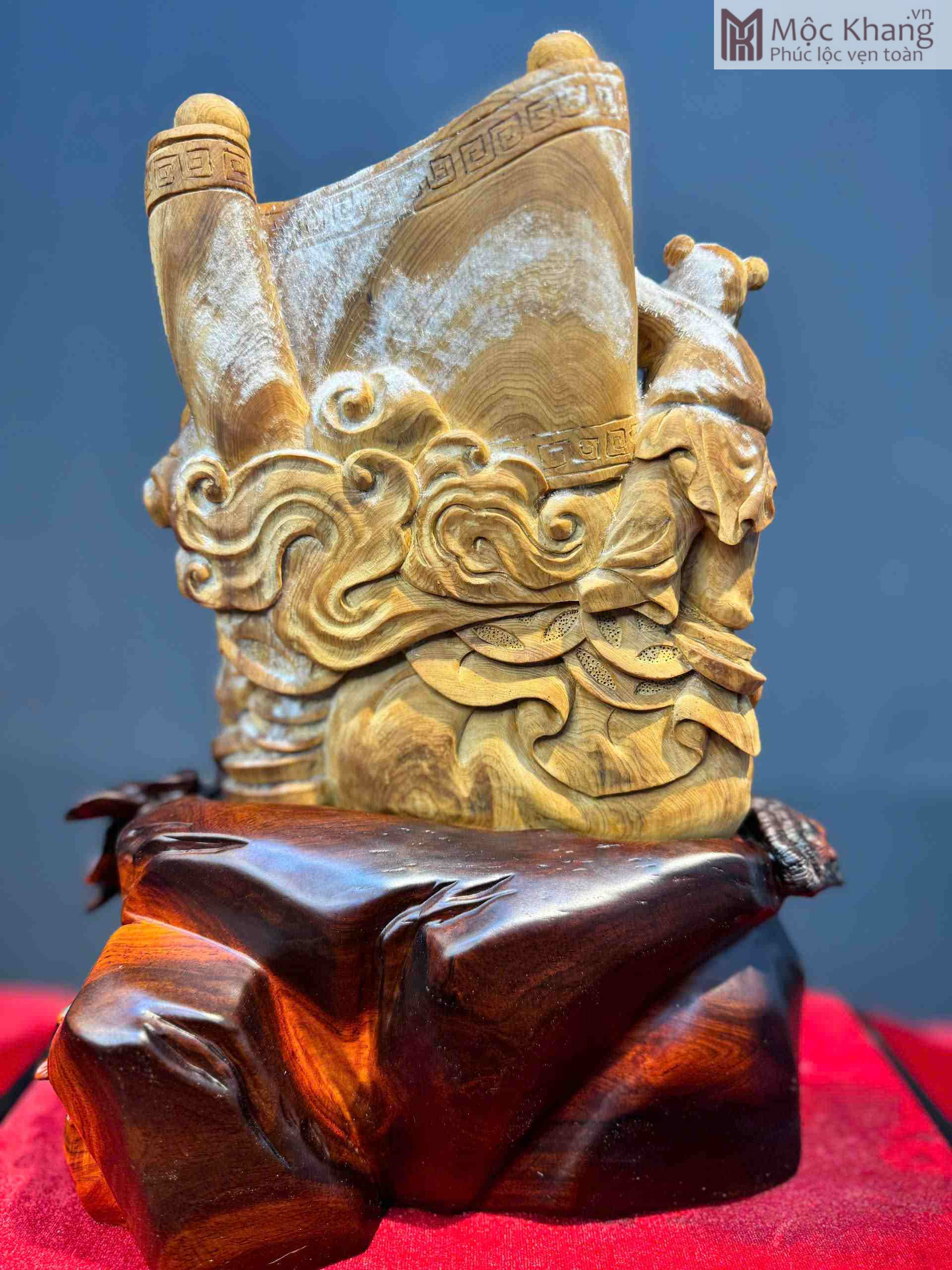 tuong-phat-di-lac-nhi-phuc-go-hoang-dan-chim-cao-30-cm (4) Tượng Phật Di Lặc Nhị Phúc Gỗ Hoàng Đàn Chìm