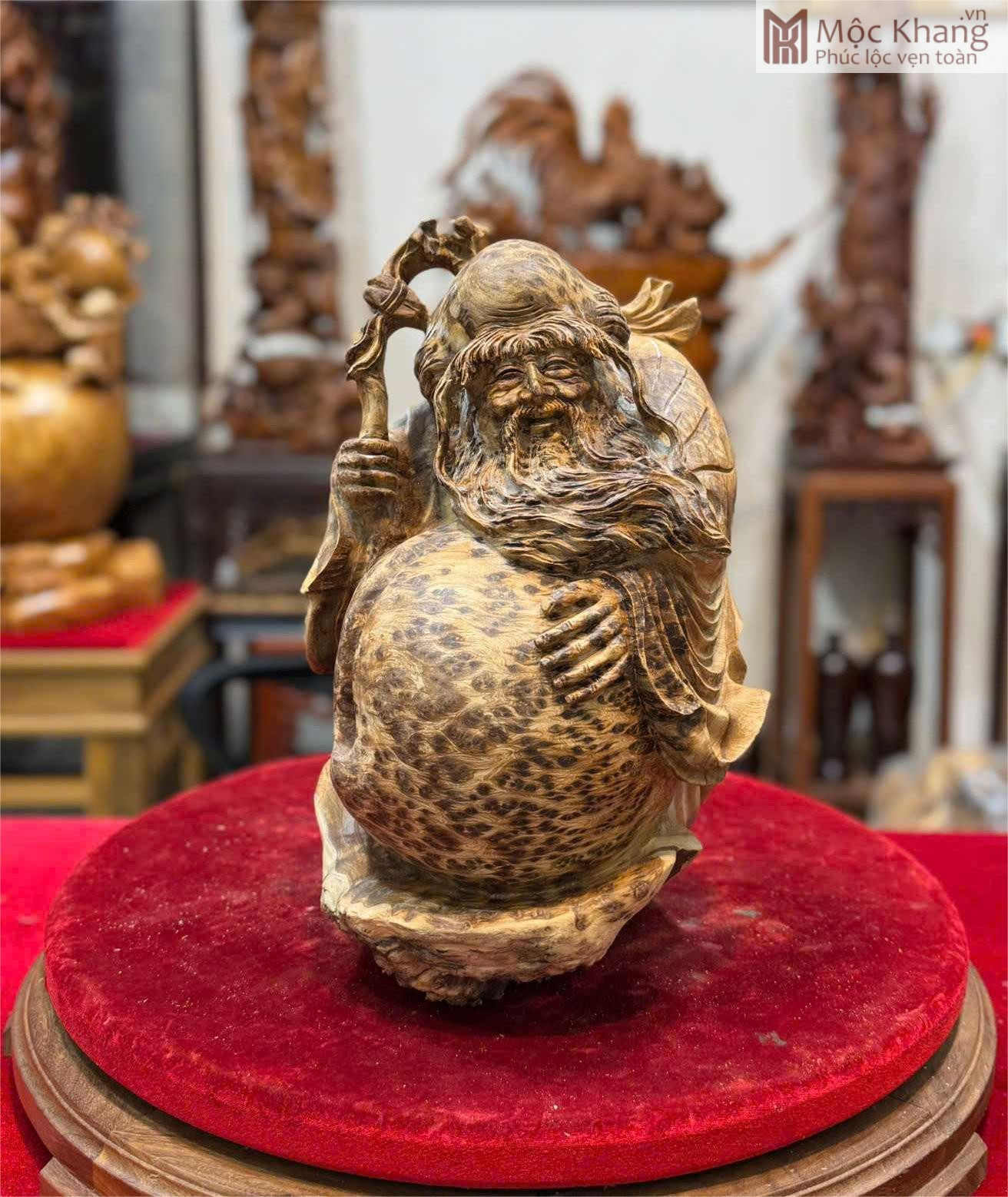 tuong-tho-tien-go-nu-ngoc-am-cao-38-cm (1) Tượng Thọ Tiên Gỗ Nu Ngọc Am