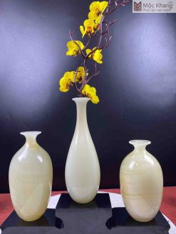 Bộ Tam Phúc Bình Ngọc Onyx Cao 32 (cm)