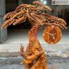 Đồng Hồ Song Mã Uyên Ương Gỗ Hương Cao 97(cm)