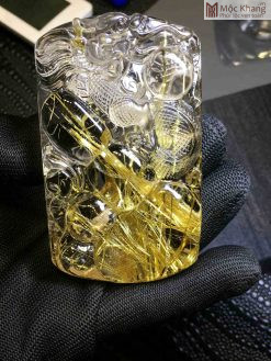 Mặt Dây Rồng Thạch Anh Tóc Vàng Cao 81.5 (mm)