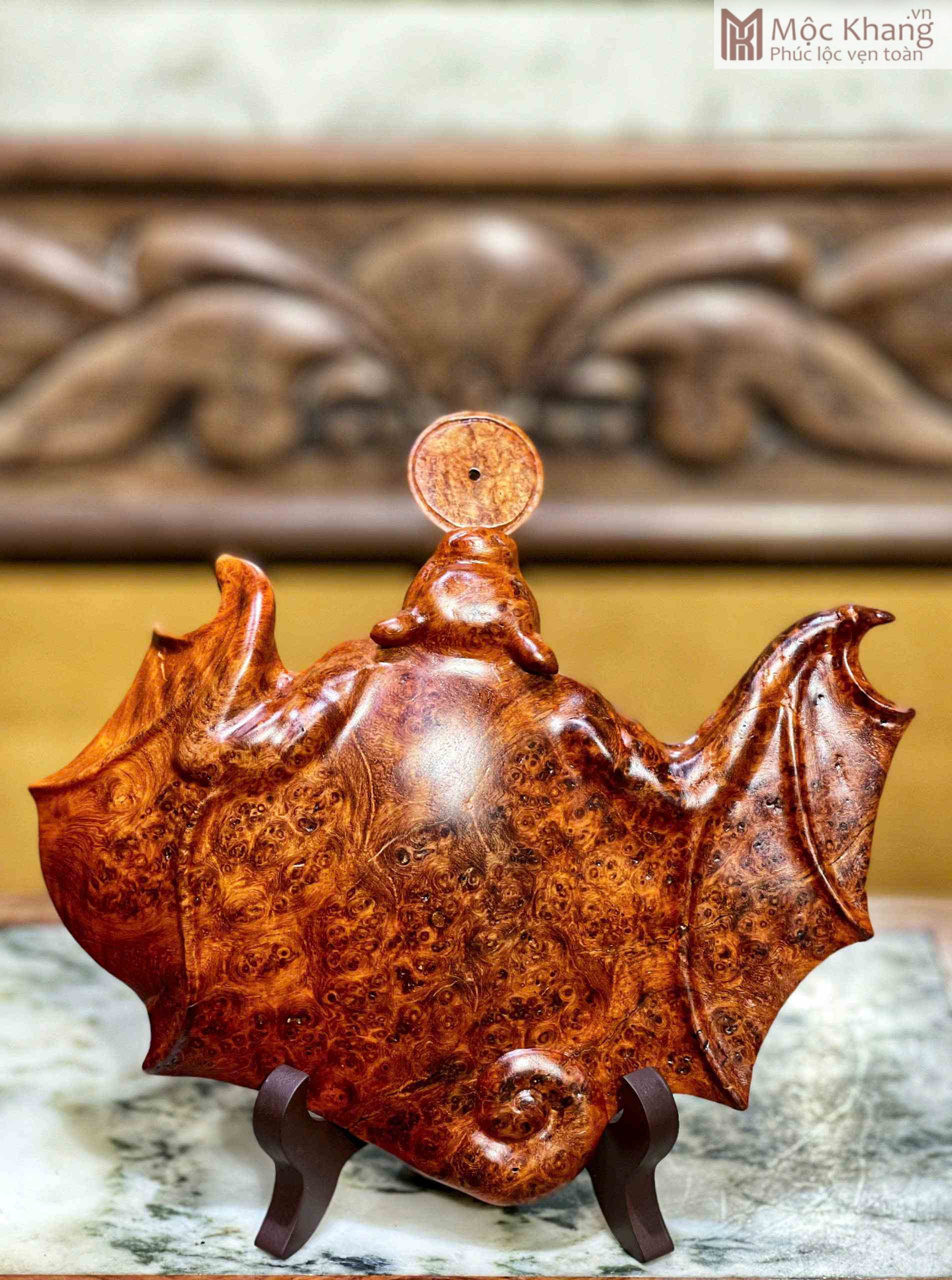Tượng Dơi Gỗ Nu Hương Cao 14 (cm) (1) Tượng Dơi Gỗ Nu Hương Cao 14 (cm)