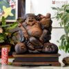 Tượng Thần Tài Gỗ Bách Xanh Cao 45 (cm)