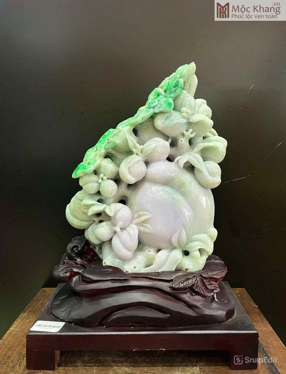 tac-pham-dao-tien-ngoc-cam-thach-cao-39-cm (1) Tác Phẩm Đào Tiên Ngọc Cẩm Thạch