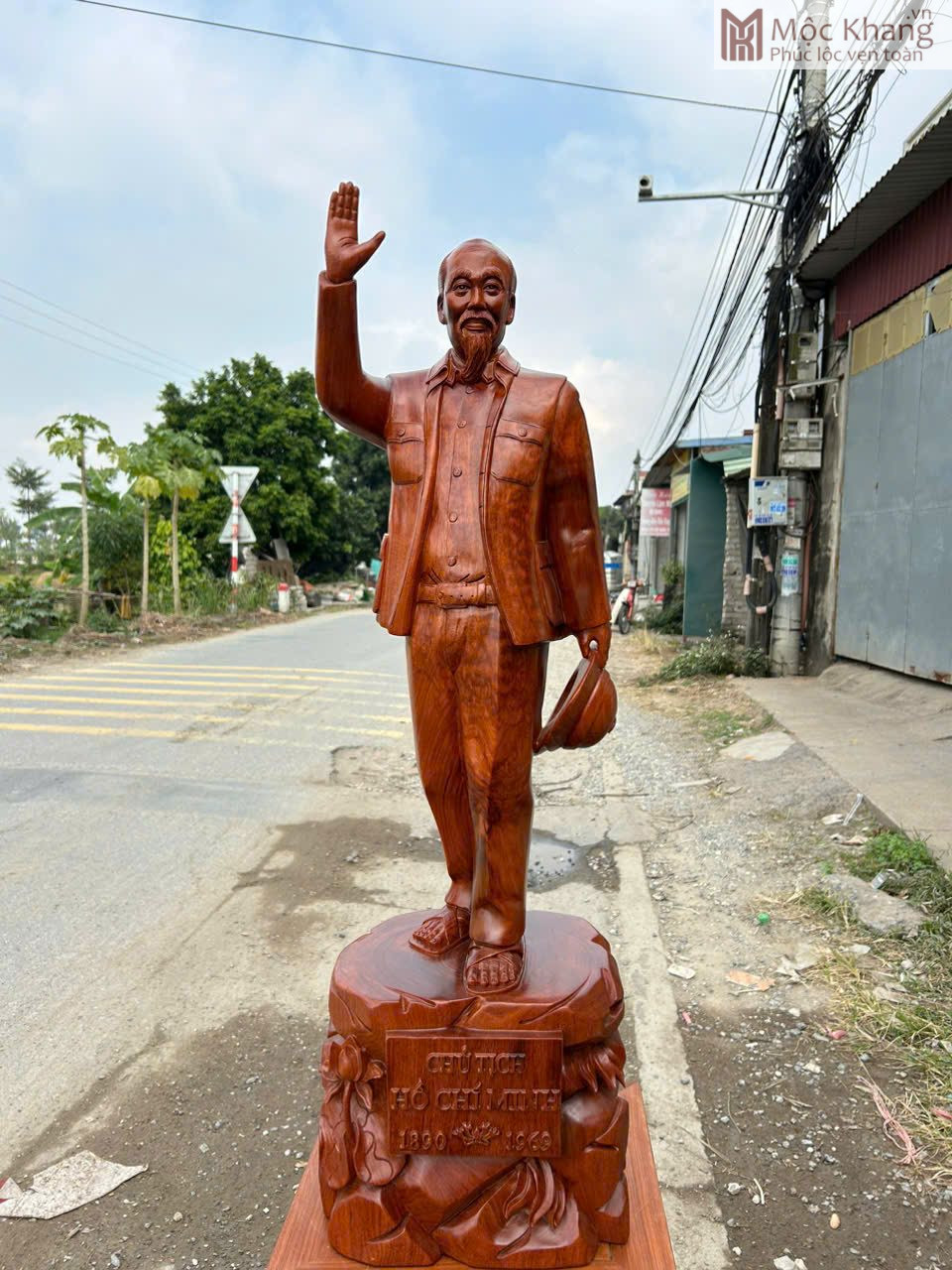 tuong-bac-ho-go-huong-cao-99-cm (1) Tượng Bác Hồ Gỗ Hương