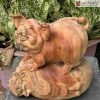 tuong heo dung bao tien go ngoc am cao 27 cm 2