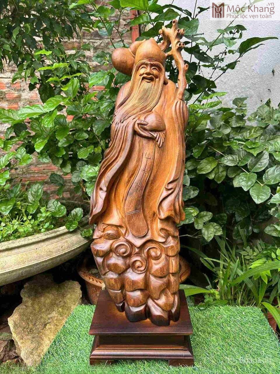 tuong-tho-tien-go-bach-xanh-cao-60-cm (1) Tượng Thọ Tiên Gỗ Bách Xanh
