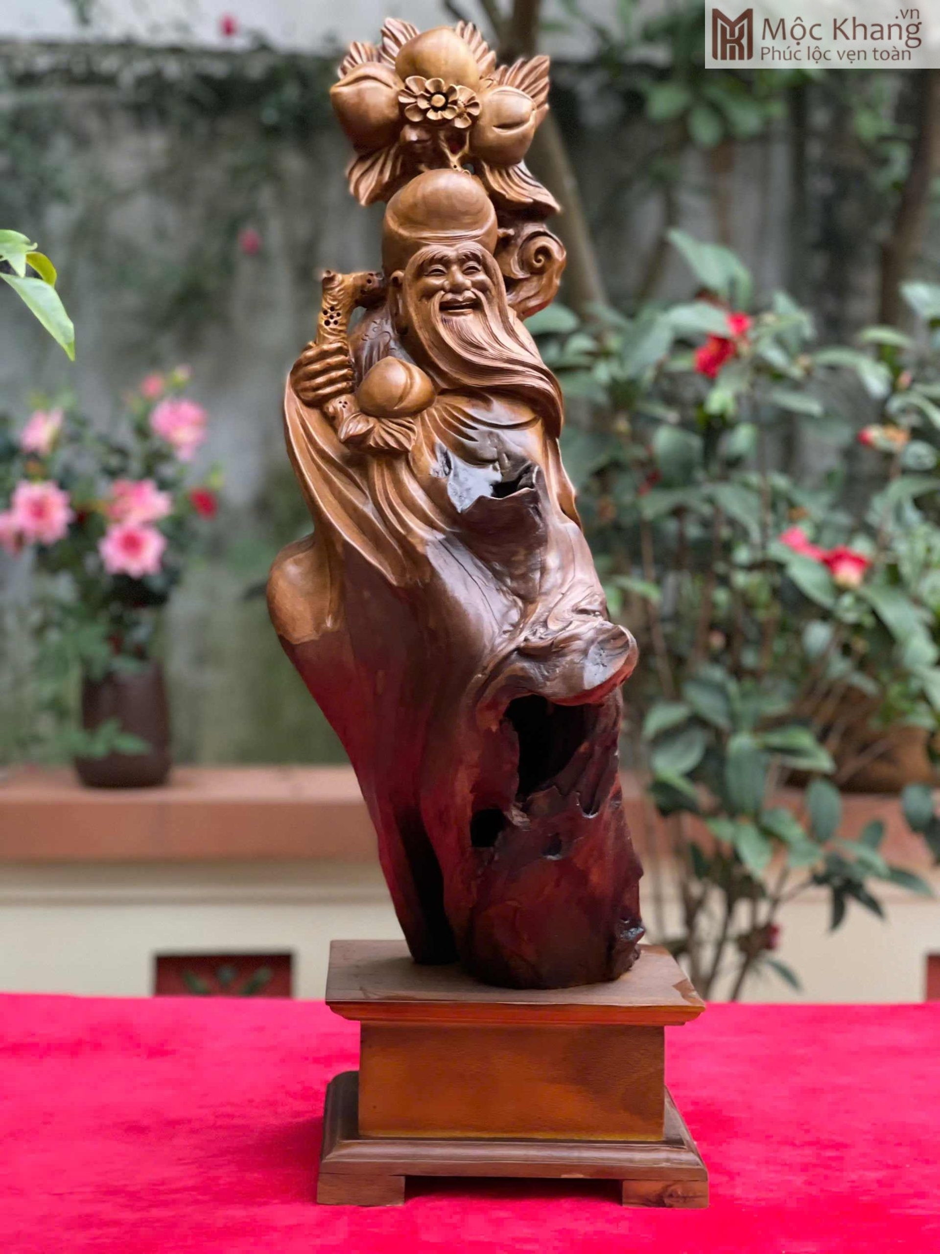 tuong-tho-tien-go-bach-xanh-cao-62-cm (1) Tượng Thọ Tiên Gỗ Bách Xanh