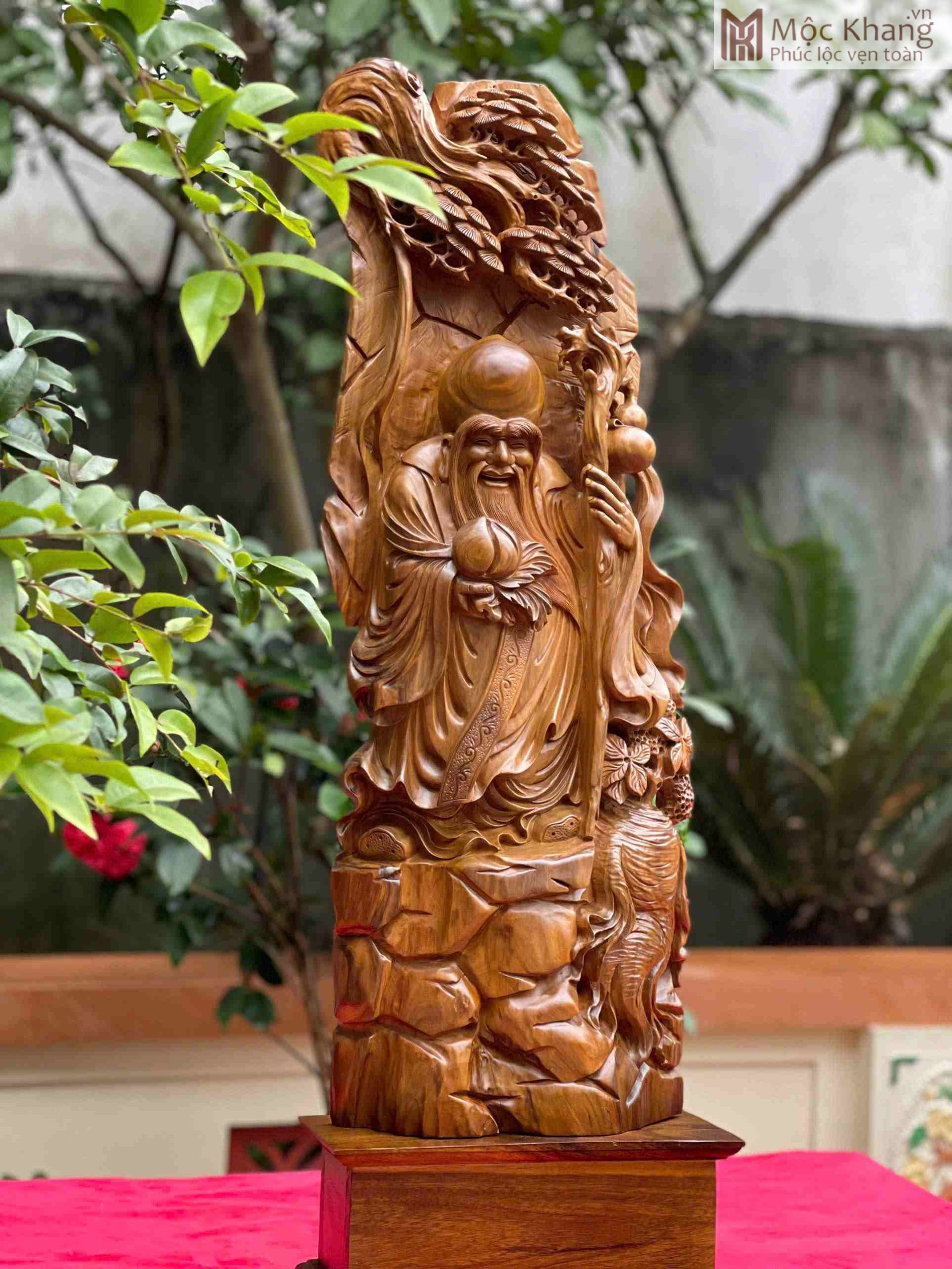 tuong-tho-tien-go-bach-xanh-cao-79-cm (1) Tượng Thọ Tiên Gỗ Bách Xanh