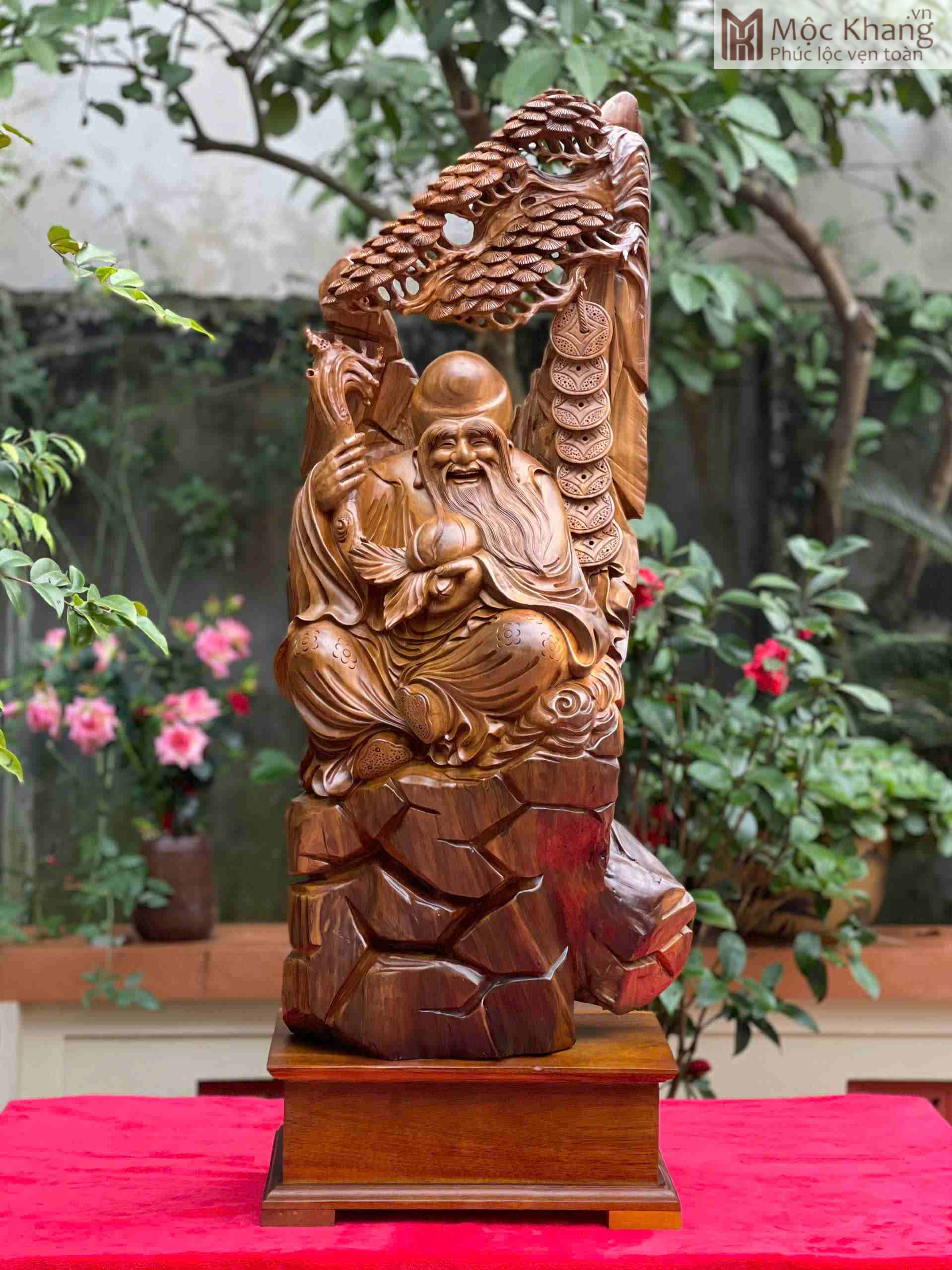 tuong-tho-tien-go-bach-xanh-cao-89-cm (1) Tượng Thọ Tiên Gỗ Bách Xanh