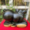Tượng Heo Gỗ Mun Hoa Cao 20 (cm)