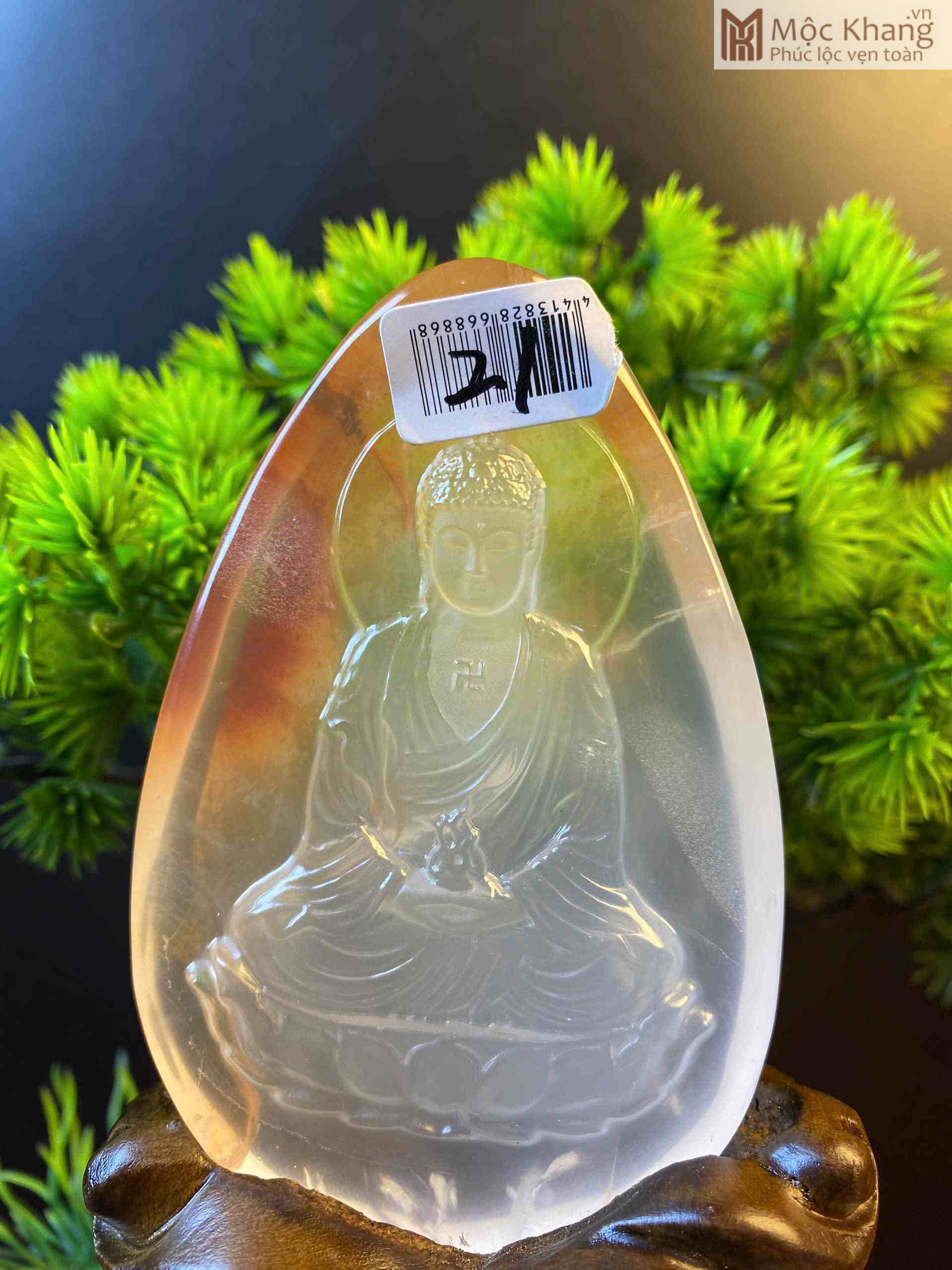 Tượng Phật A Di Đà Đá Thạch Anh Cao 9.5 (cm) (3)_3 Tuong Phat A Di Da Da Thach Anh Cao 9.5 cm 3 3
