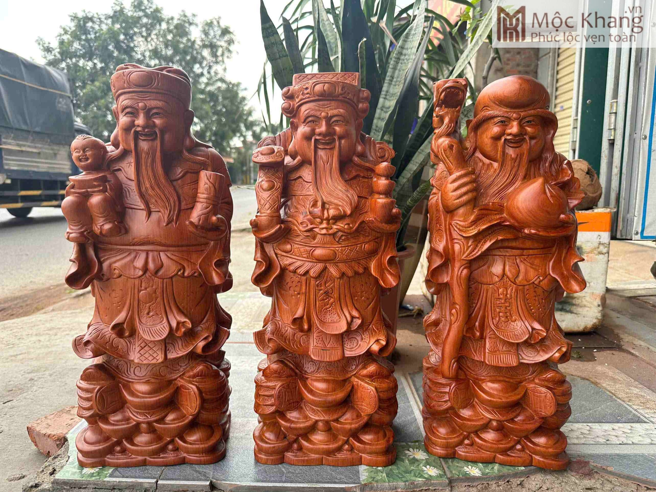 Tượng Tam Đa Phúc Lộc Thọ Gỗ Hương Cao 48 (1)_1 Tượng Tam Đa Phúc Lộc Thọ Gỗ Hương Cao 48