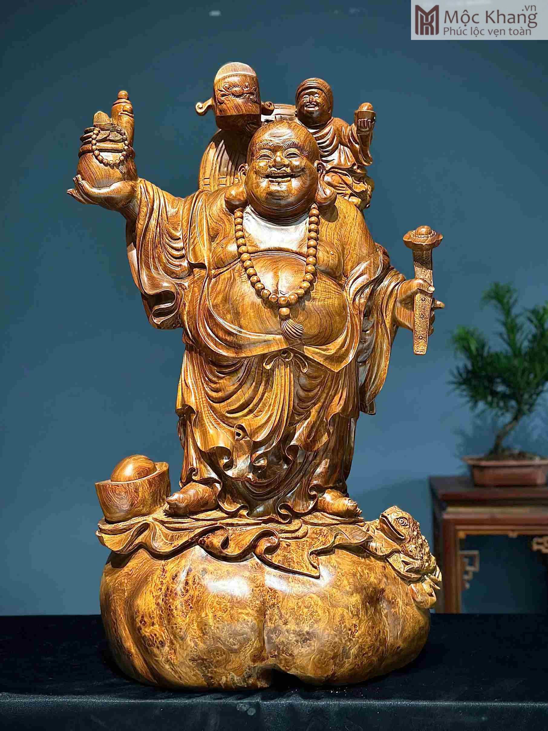 tuong-phat-di-lac-nhi-phuc-go-huong-cao-75-cm (1) Tượng Phật Di Lặc Nhị Phúc Gỗ Hương