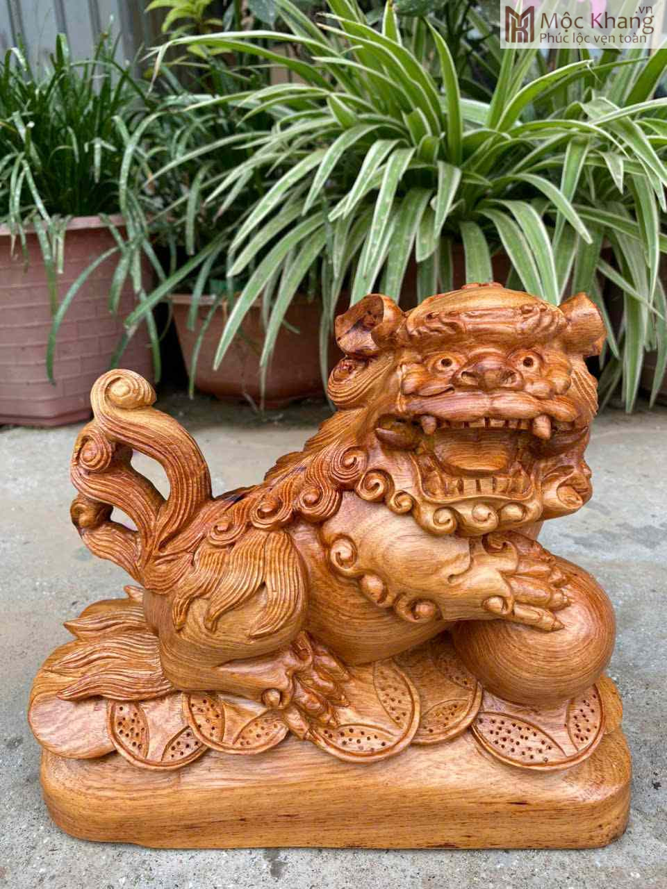 Ấn Sư Kim Tiền Gỗ Hương Cao 20 (cm) (4)_4 Ấn Sư Kim Tiền Gỗ Hương Cao 20 (cm)