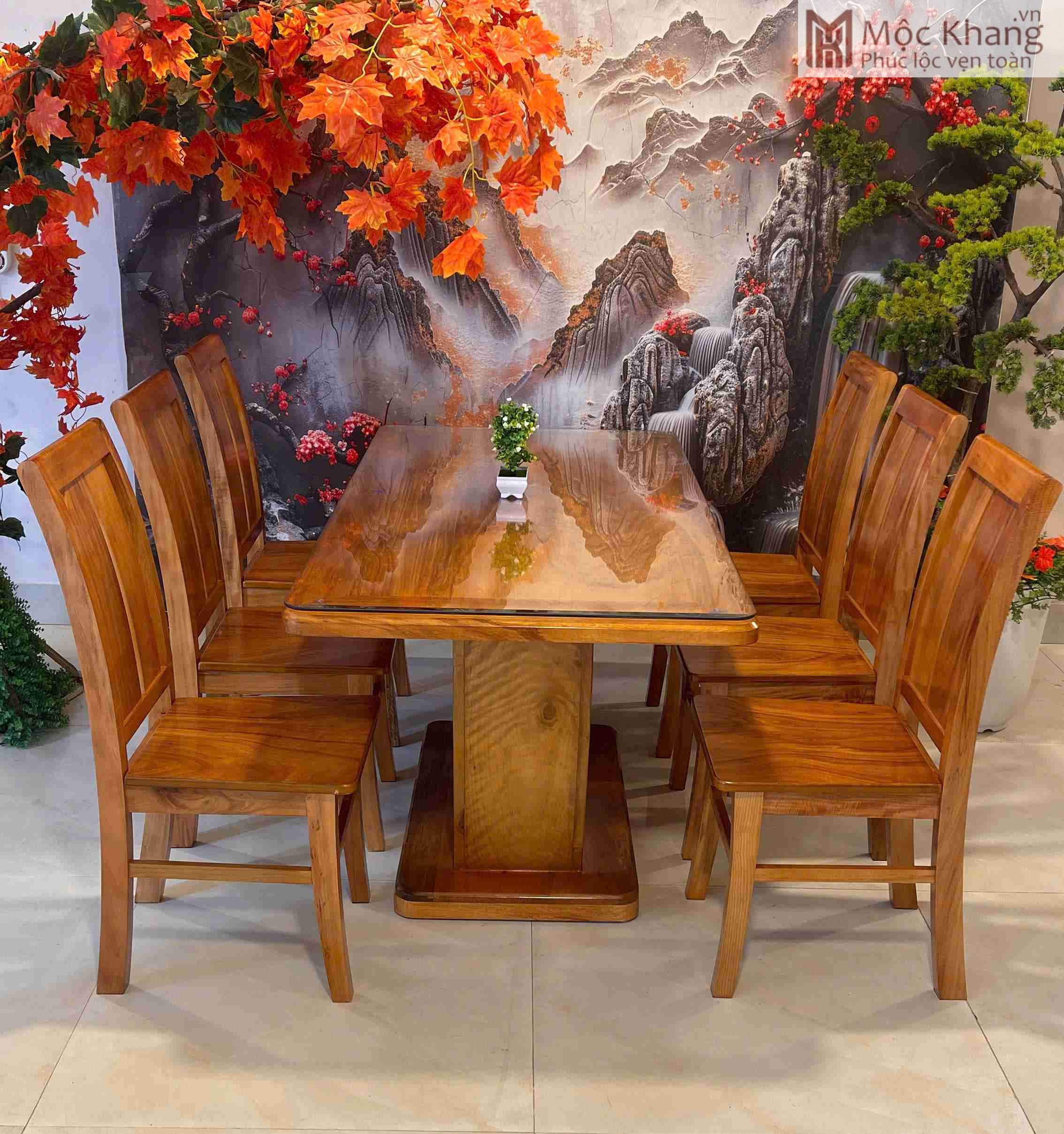 Bộ Bàn Ăn Gỗ Hương Cao 98 (cm) (1)_1 Bộ Bàn Ăn Gỗ Hương Cao 98 (cm)