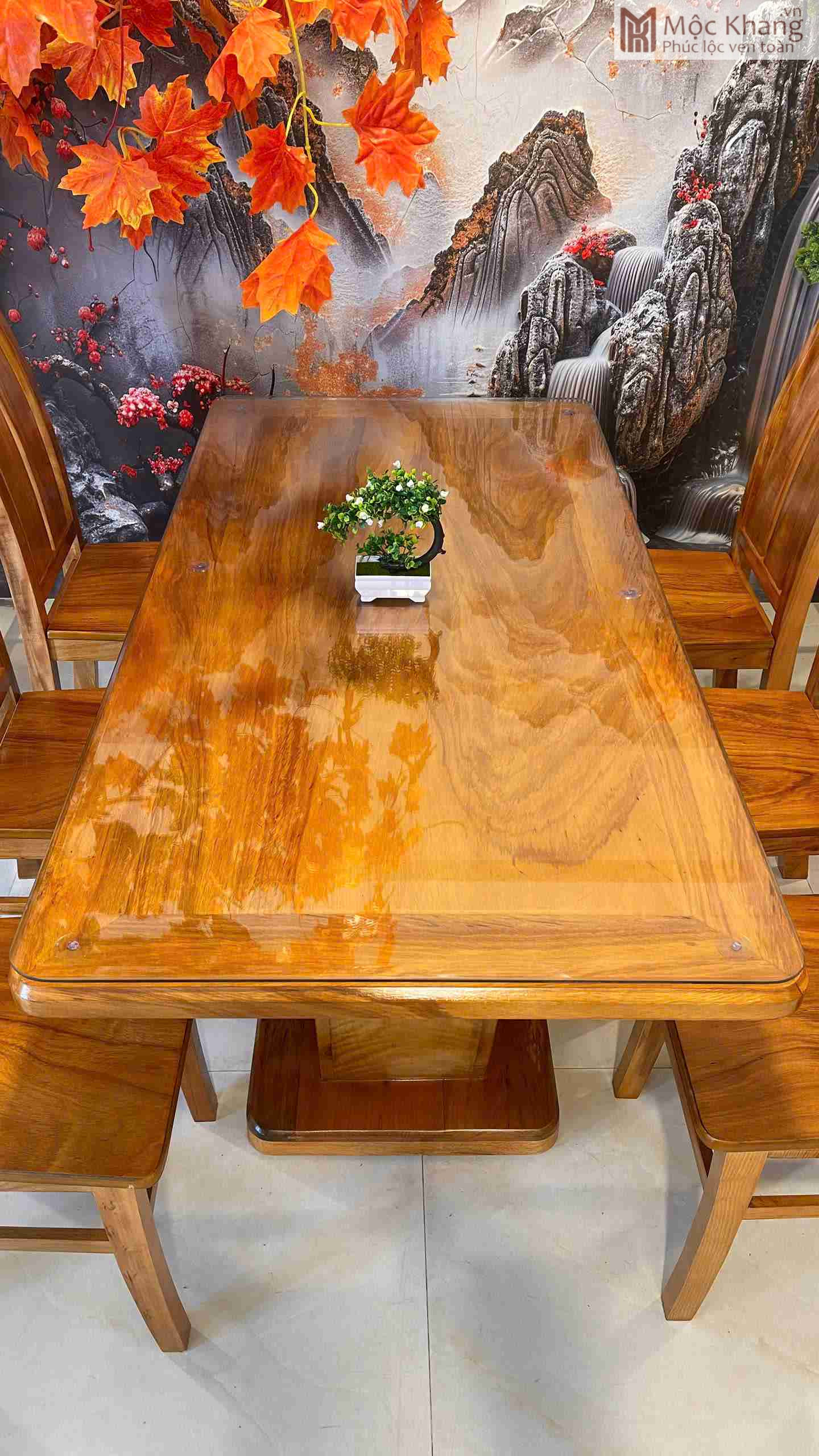 Bộ Bàn Ăn Gỗ Hương Cao 98 (cm) (2)_2 Bo Ban An Go Huong Cao 98 cm 2 2