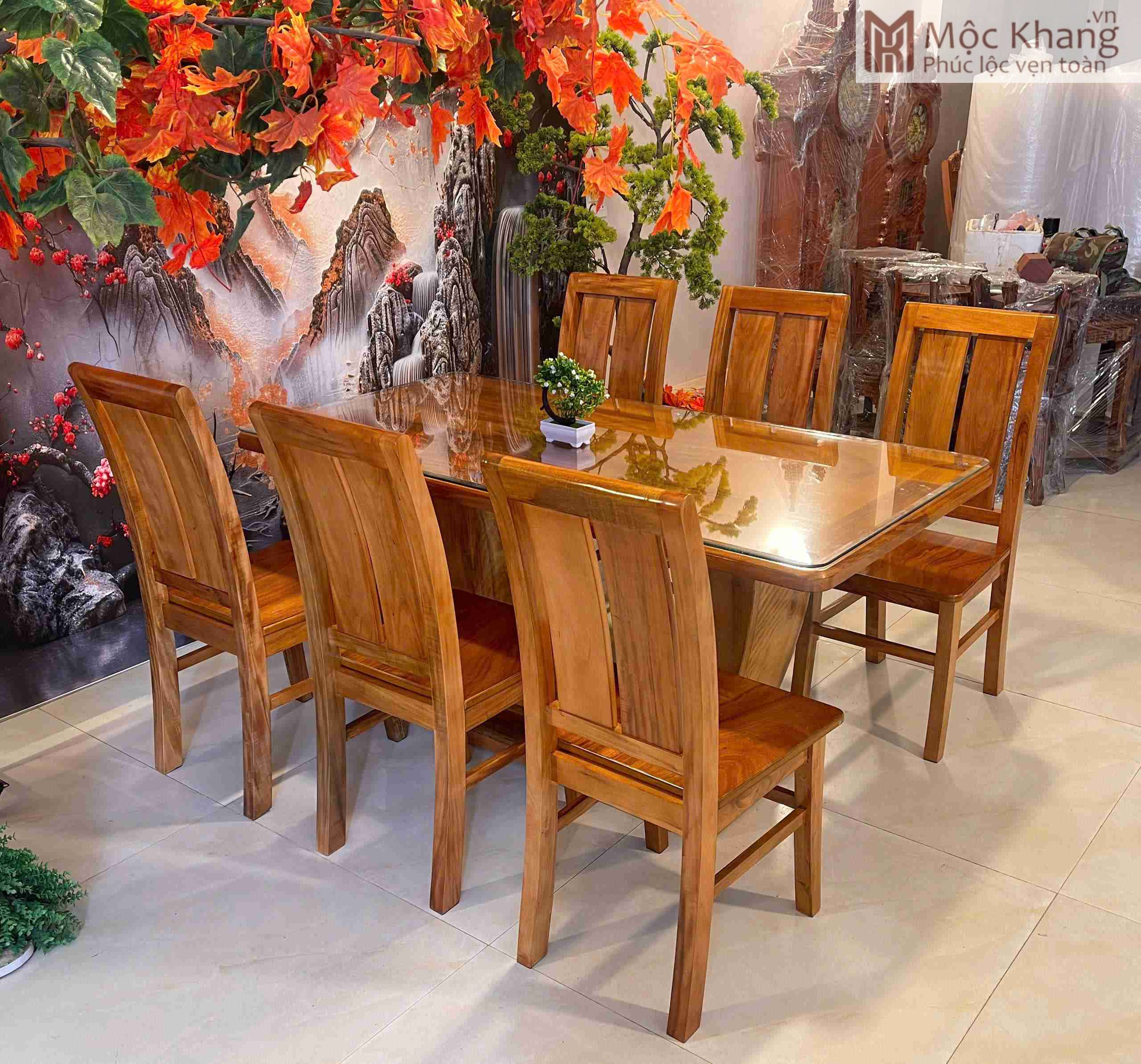 Bộ Bàn Ăn Gỗ Hương Cao 98 (cm) (5)_5 Bộ Bàn Ăn Gỗ Hương Cao 98 (cm)