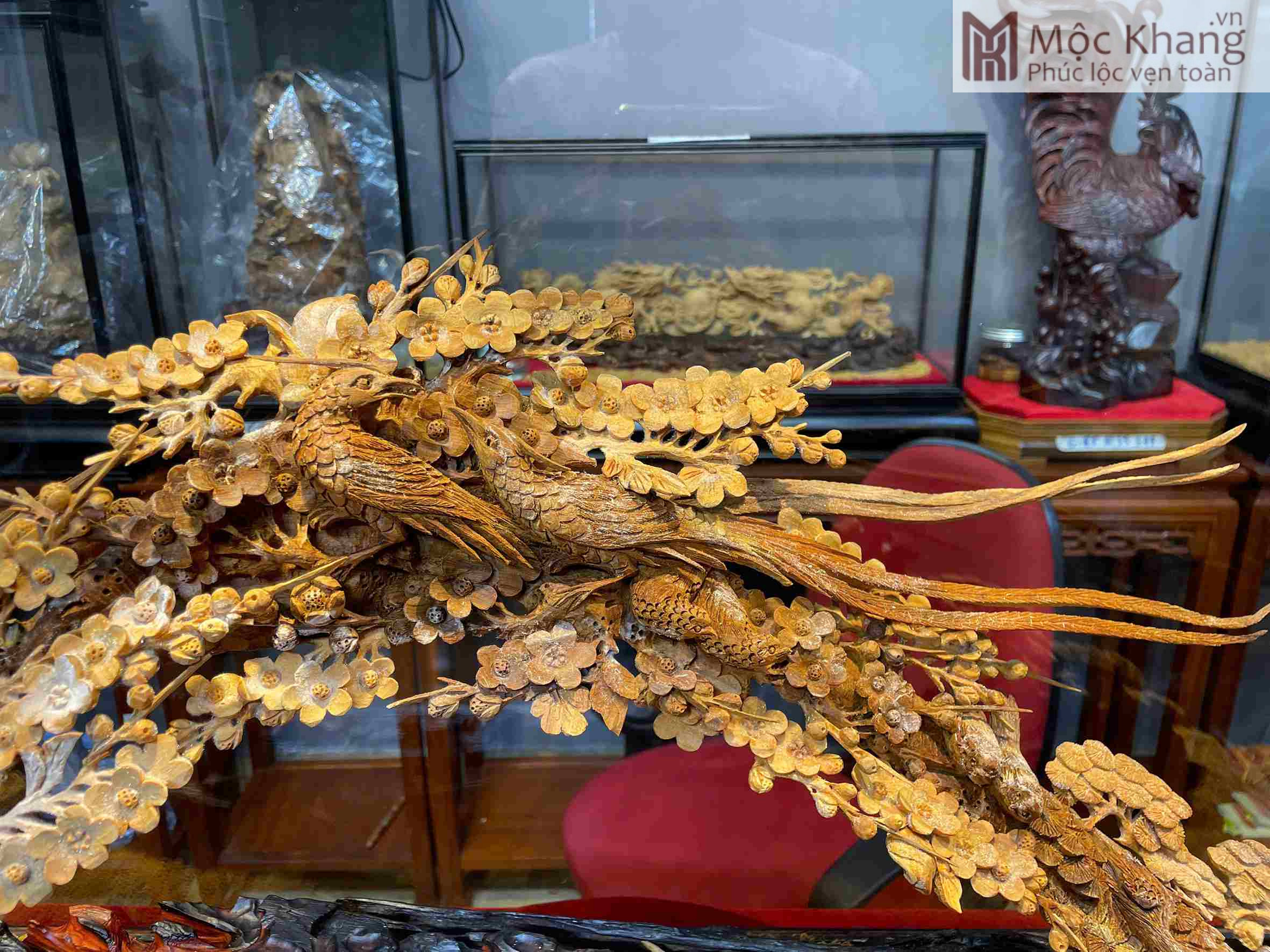 Cầu Như Ý Phu Thê Gỗ Hoàng Đàn Ngang 95 (cm) (3)_3