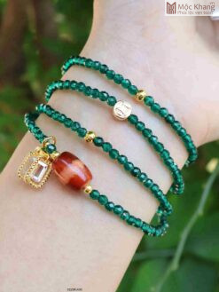 Chuỗi Cắt Giác Mix Dzi Tây Hạt 3 (mm)