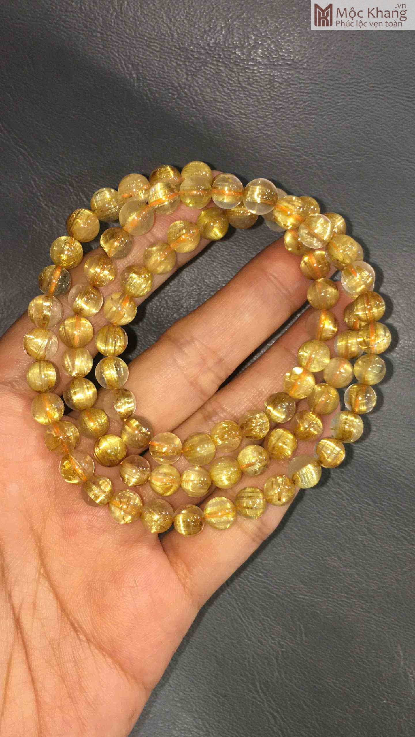 Chuỗi Quấn Thạch Anh Tóc Vàng Hạt 6.6 (mm) (1)_1 Chuỗi Thạch Anh Tóc Vàng Hạt 6.6 (mm)