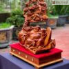 Di Lặc Ngồi Cây Tùng Gỗ Hương Cao 59 (cm)