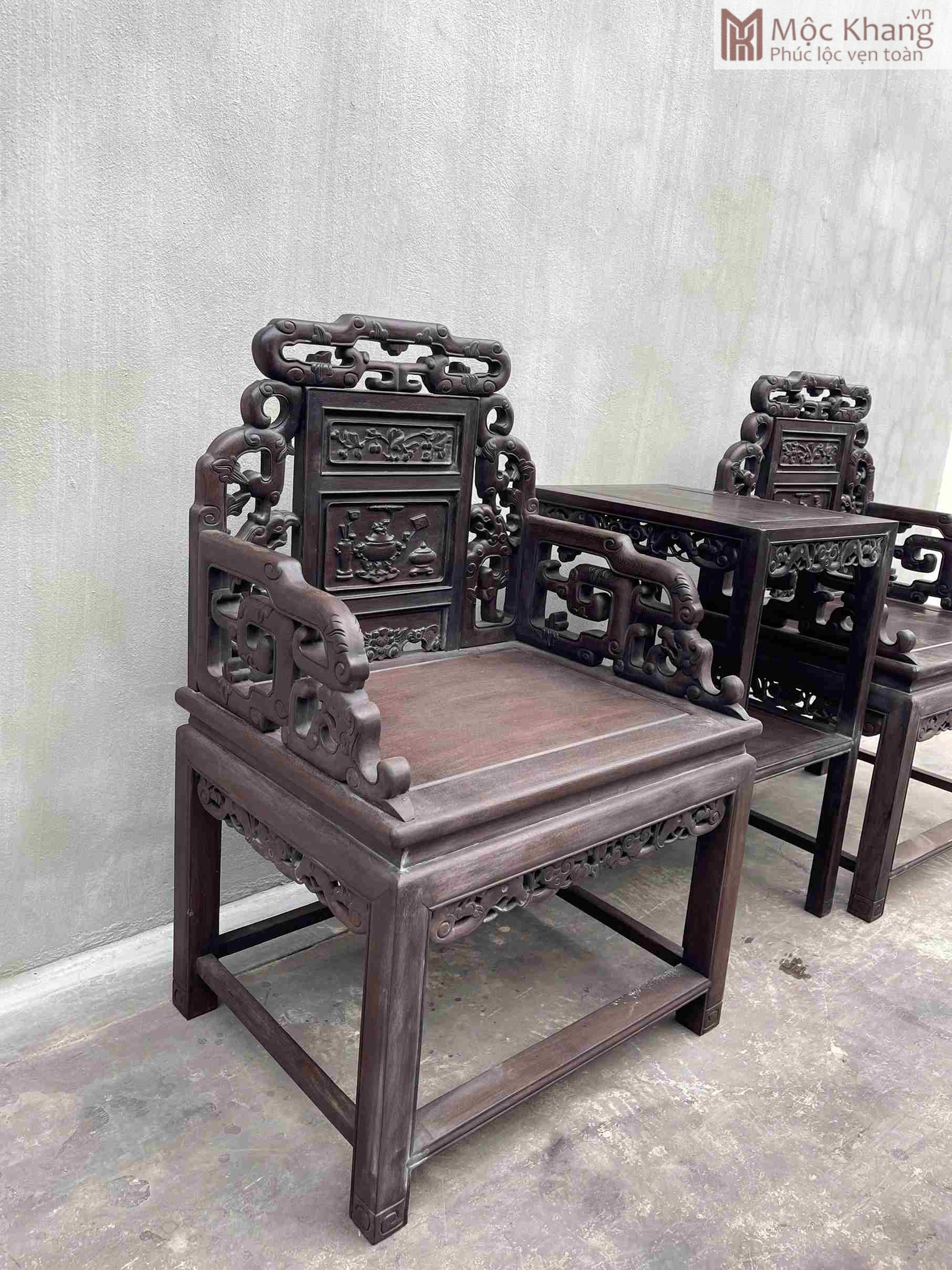 Ghế Vách Bộ 3 Món Gỗ Lim Cao 98 (cm) (4)_4