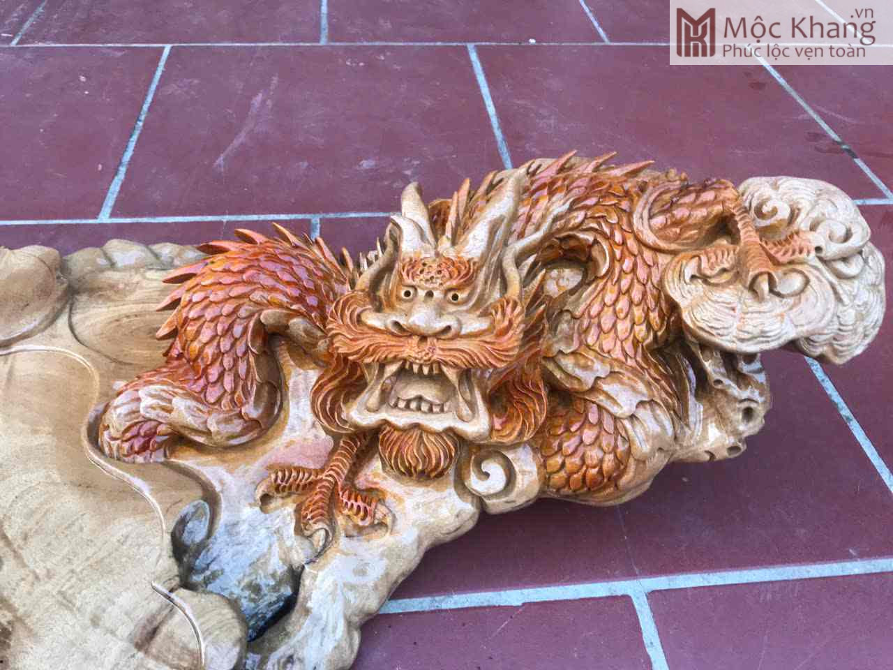 Khay Trà Gỗ Dã Hương Vàng Nguyên Khối Dài 75 (cm) (6)_8 Khay Tra Go Da Huong Vang Nguyen Khoi Dai 75 cm 6 8