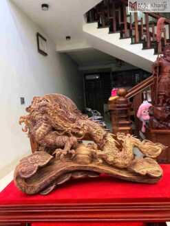 Nhất Long Gậy Như Ý Gỗ Sưa Bắc Ngang 45 (cm)