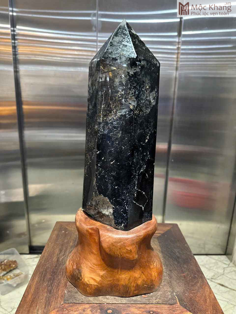 Trụ Đá Thạch Anh Tóc Đen Cao 50 (cm) (3)_3