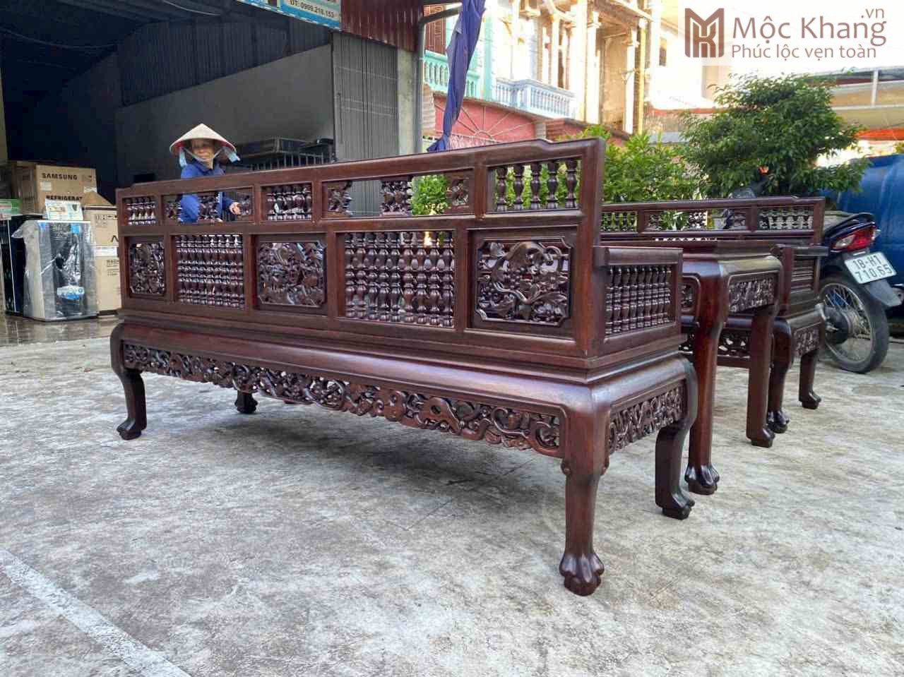Trường Kỷ Gỗ Gụ Cao 187 (cm) (4)_4