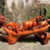 Tượng Gia Đình Trâu Gỗ Hương Ngang 65 (cm)