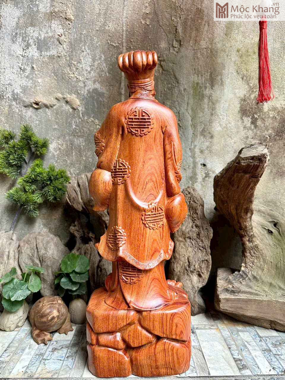 Tượng Khổng Minh Gỗ Hương Cao 50 (cm) (2)_2 Tuong Khong Minh Go Huong Cao 50 cm 2 2