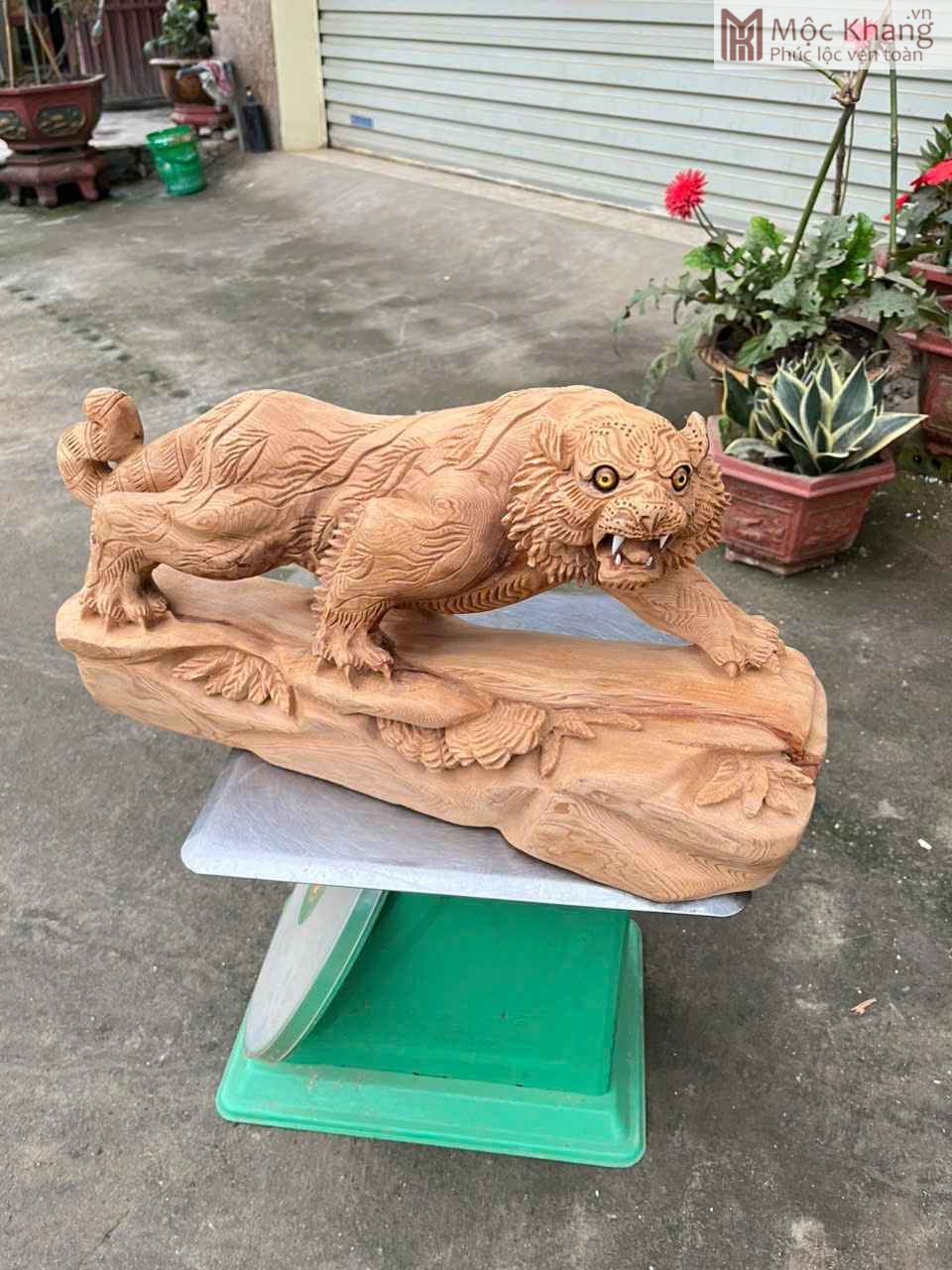 Tượng Mãnh Chúa Sơn Lâm Gỗ Ngọc Am Ngang 46 (cm) (8)_8 Tượng Mãnh Chúa Sơn Lâm Gỗ Ngọc Am Ngang 46 (cm)