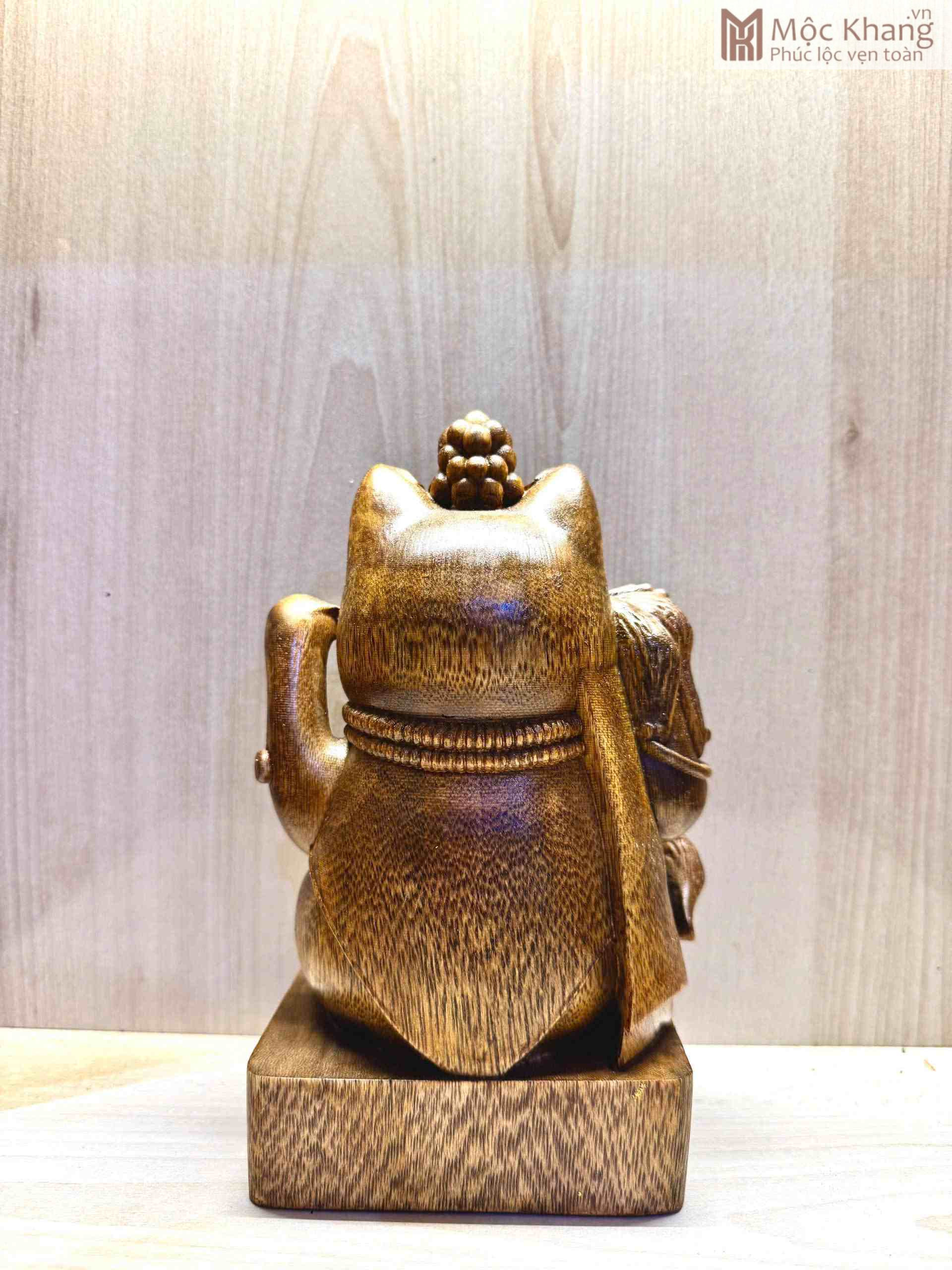 Tượng Mèo Thần Tài Trầm Hương Cao 18 (cm) (3)_3 Tuong Meo Than Tai Tram Huong Cao 18 cm 3 3